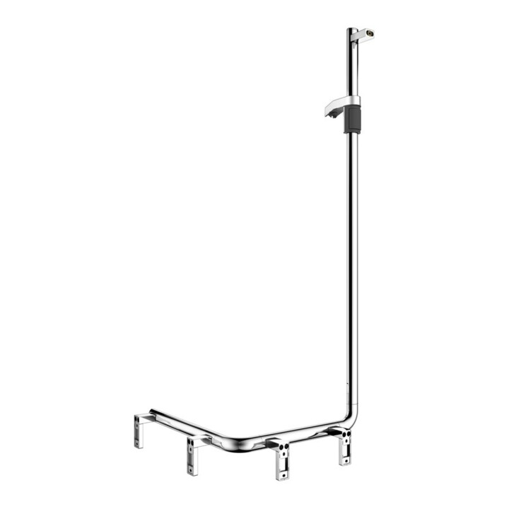 Keuco AXESS Barre de douche chromée, 550 mm, avec barre de douche, version gauche