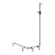 Keuco AXESS Barre de douche chromée 850 mm, avec barre de douche, version gauche