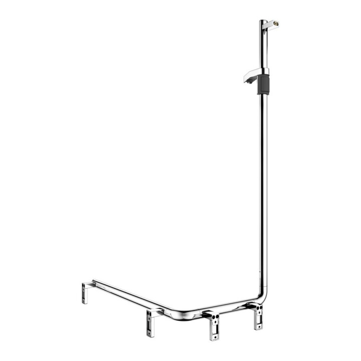 Keuco AXESS Barre de douche chromée 850 mm, avec barre de douche, version gauche