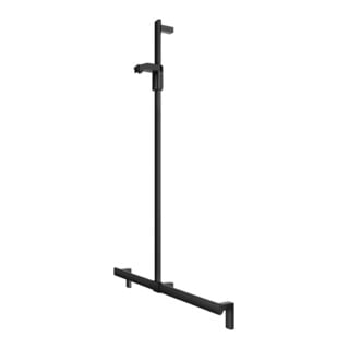 Keuco AXESS Barre de douche noir mat, 1000 mm, avec support de douche