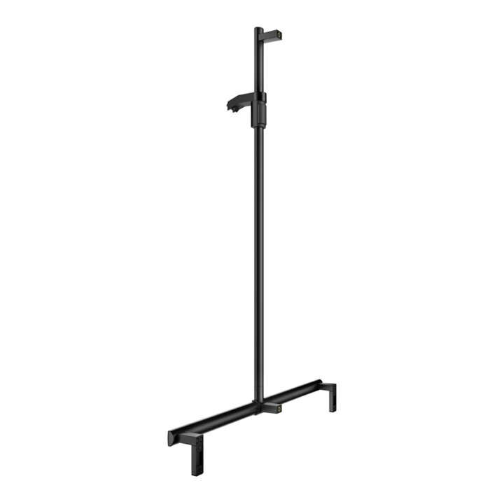 Keuco AXESS Barre de douche noir mat, 1000 mm, avec support de douche