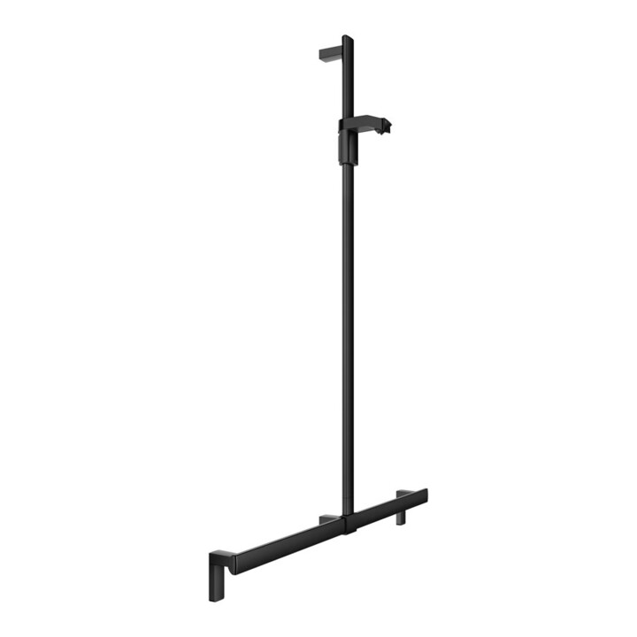 Keuco AXESS Barre de douche noir mat, 1000 mm, avec support de douche
