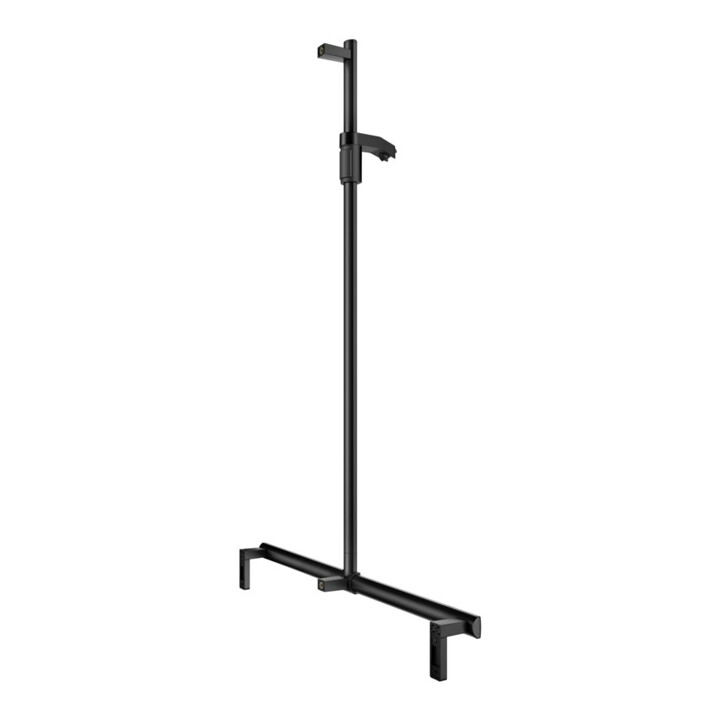 Keuco AXESS Barre de douche noir mat, 1000 mm, avec support de douche