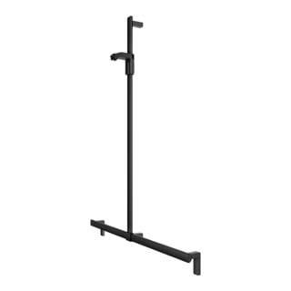 Keuco AXESS Barre de douche noir mat, 1150 mm, avec support de douche