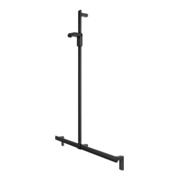 Keuco AXESS Barre de douche noir mat, 1150 mm, avec support de douche