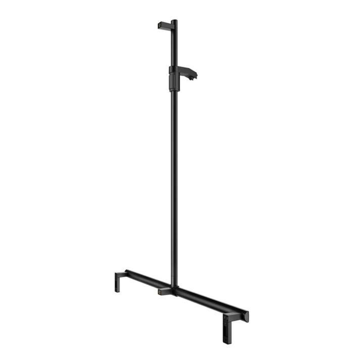 Keuco AXESS Barre de douche noir mat, 1150 mm, avec support de douche