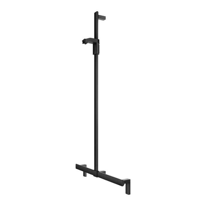 Keuco AXESS Barre de douche noir mat, 700 mm, avec support de douche