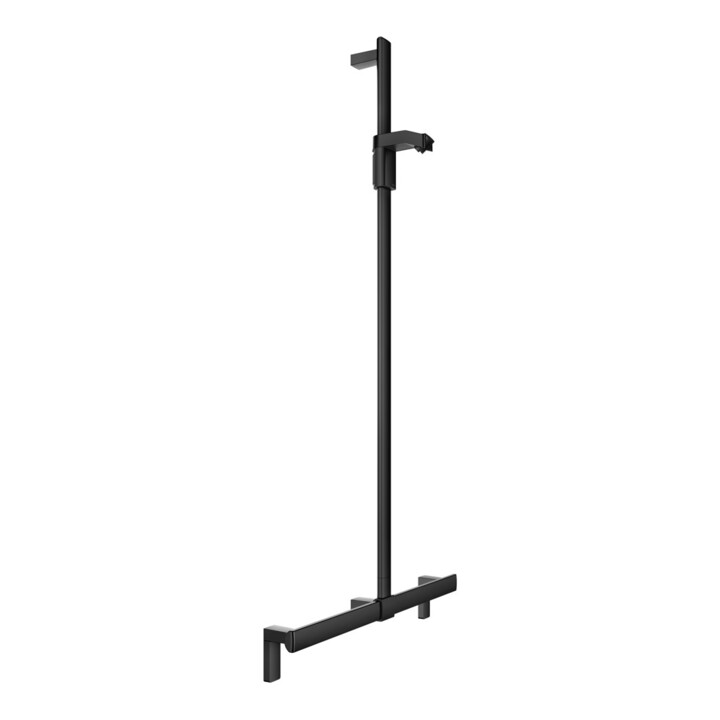 Keuco AXESS Barre de douche noir mat, 700 mm, avec support de douche