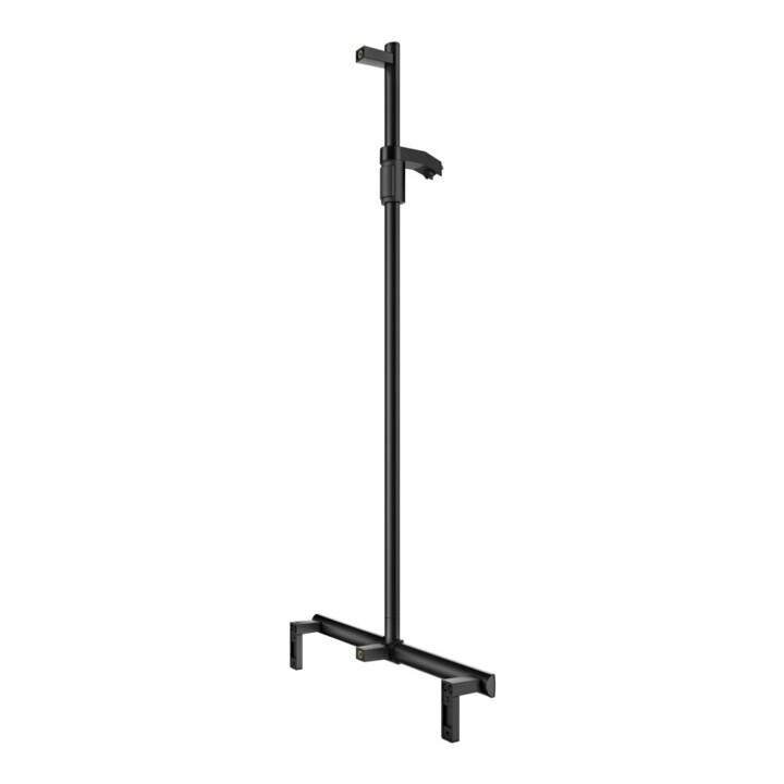 Keuco AXESS Barre de douche noir mat, 700 mm, avec support de douche
