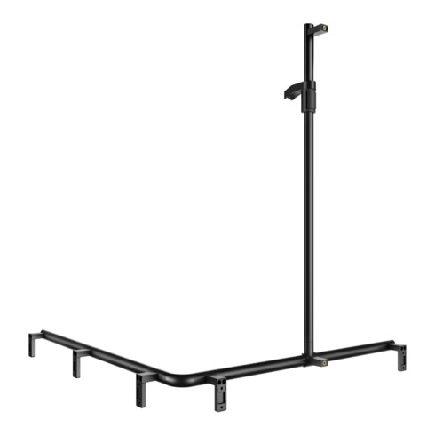 Keuco AXESS Barre de douche noire, 1150/1150 mm, barre de douche, version gauche