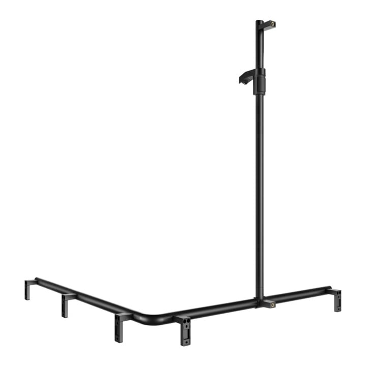 Keuco AXESS Barre de douche noire, 1150/1150 mm, barre de douche, version gauche