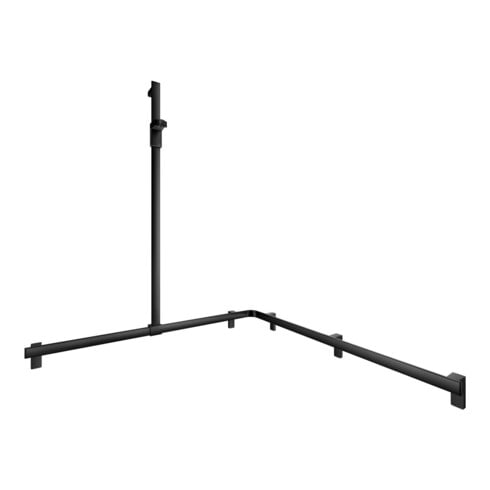Keuco AXESS Barre de douche noire, 1150/1150 mm, barre de douche, version gauche