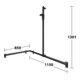 Keuco AXESS Barre de douche noire, 1150/850 mm, avec barre de douche, droite-1