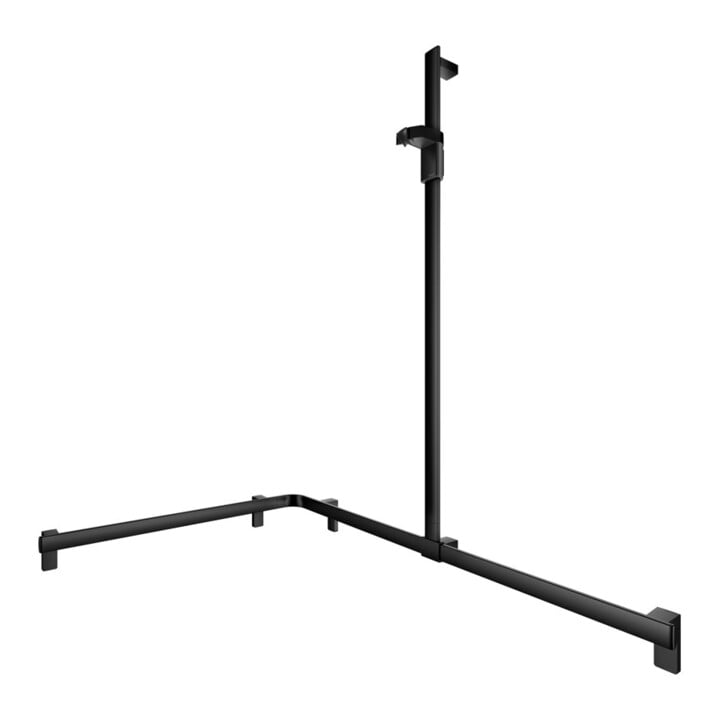 Keuco AXESS Barre de douche noire, 1150/850 mm, avec barre de douche, droite