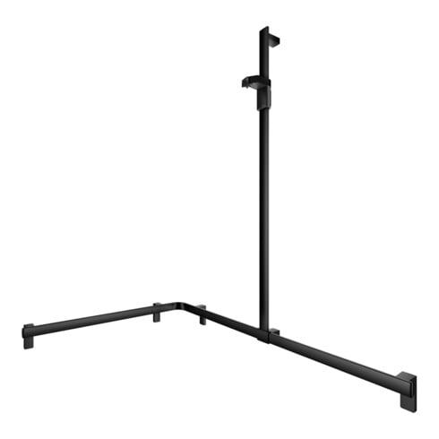 Keuco AXESS Barre de douche noire, 1150/850 mm, avec barre de douche, droite