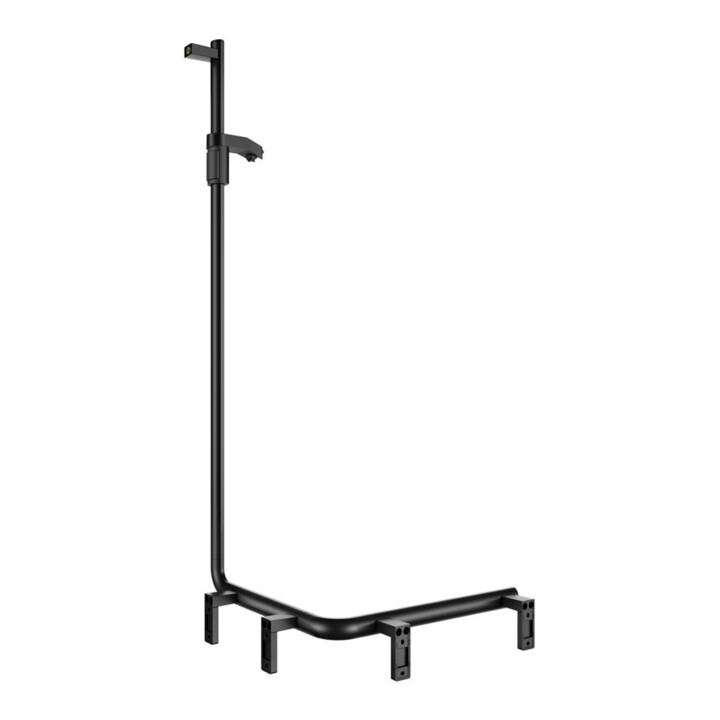 Keuco AXESS Barre de douche noire, 550 mm, avec barre de douche, version droite
