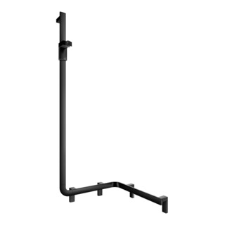 Keuco AXESS Barre de douche noire, 550 mm, avec barre de douche, version gauche