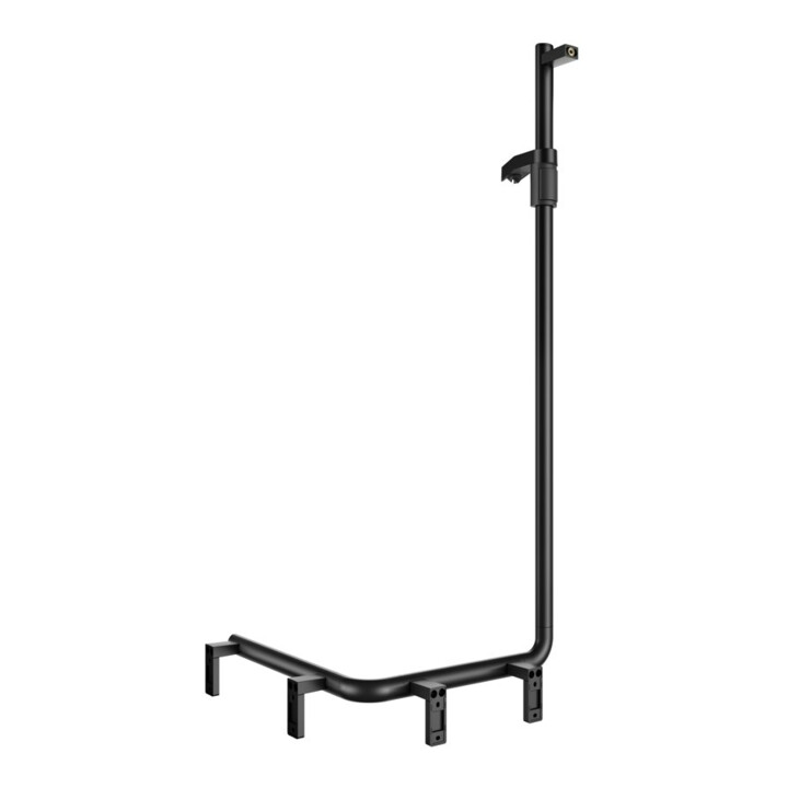 Keuco AXESS Barre de douche noire, 550 mm, avec barre de douche, version gauche
