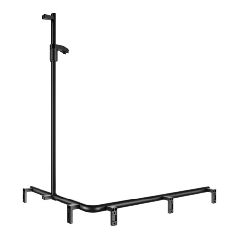 Keuco AXESS Barre de douche noire, 850/1150 mm, avec barre de douche, version droite