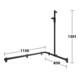 Keuco AXESS Barre de douche noire, 850/1150 mm, avec barre de douche, version droite-4
