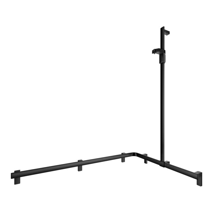 Keuco AXESS Barre de douche noire, 850/1150 mm, avec barre de douche, version droite