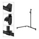 Keuco AXESS Barre de douche noire, 850/850 mm, avec support, version droite-1