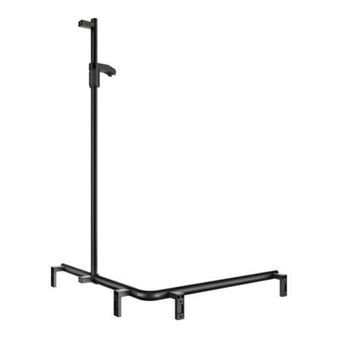 Keuco AXESS Barre de douche noire, 850/850 mm, avec support, version droite