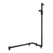 Keuco AXESS Barre de douche noire, 850 mm, avec support de douche, version droite
