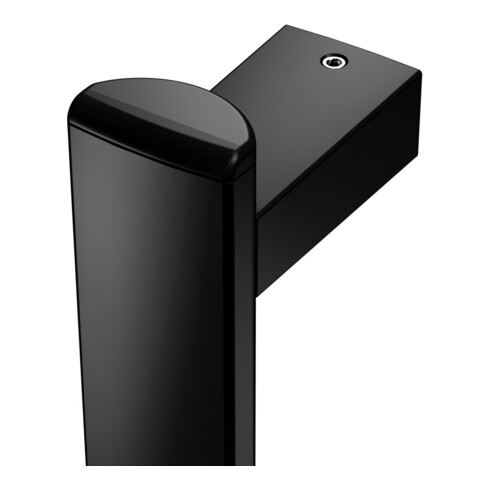 Keuco AXESS Barre de douche noire, 850 mm, avec support de douche, version droite