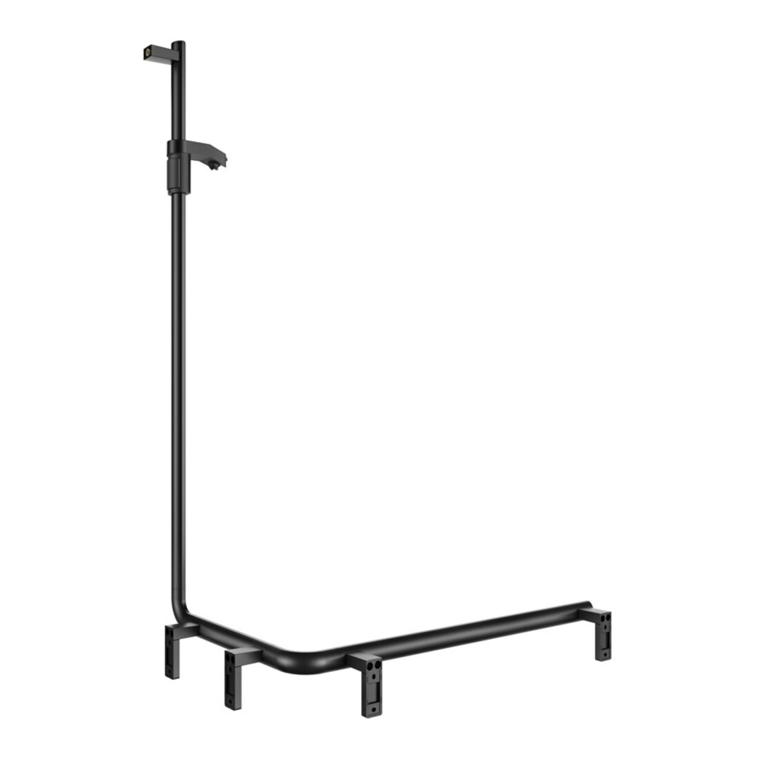 Keuco AXESS Barre de douche noire, 850 mm, avec support de douche, version droite