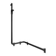 Keuco AXESS Barre de douche noire mat, 850 mm, avec barre de douche, version gauche-4