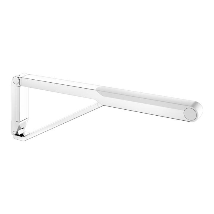 Keuco AXESS Poignée d'appui rabattable WC chromé/blanc, 700 mm