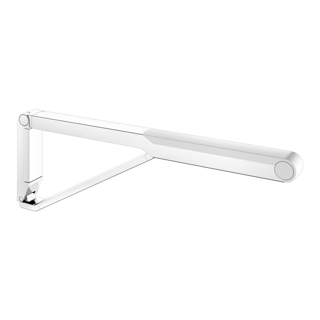 Keuco AXESS Poignée d'appui rabattable WC chromé/blanc, 700 mm