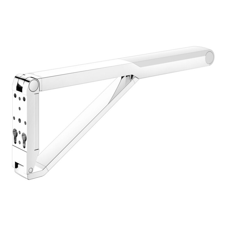 Keuco AXESS Poignée d'appui rabattable WC chromé/blanc, 700 mm