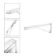 Keuco AXESS Poignée d'appui rabattable WC chromé/blanc, 700 mm-5