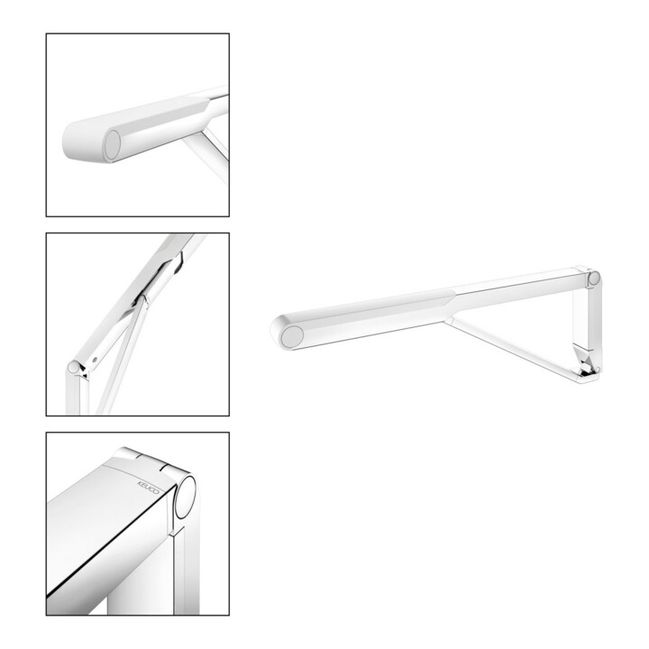 Keuco AXESS Poignée d'appui rabattable WC chromé/blanc, 700 mm