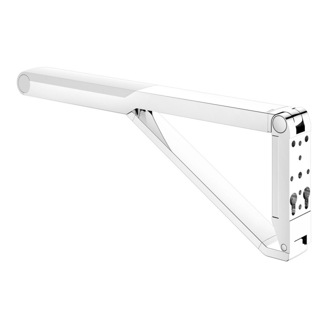 Keuco AXESS Poignée d'appui rabattable WC chromé/blanc, 700 mm