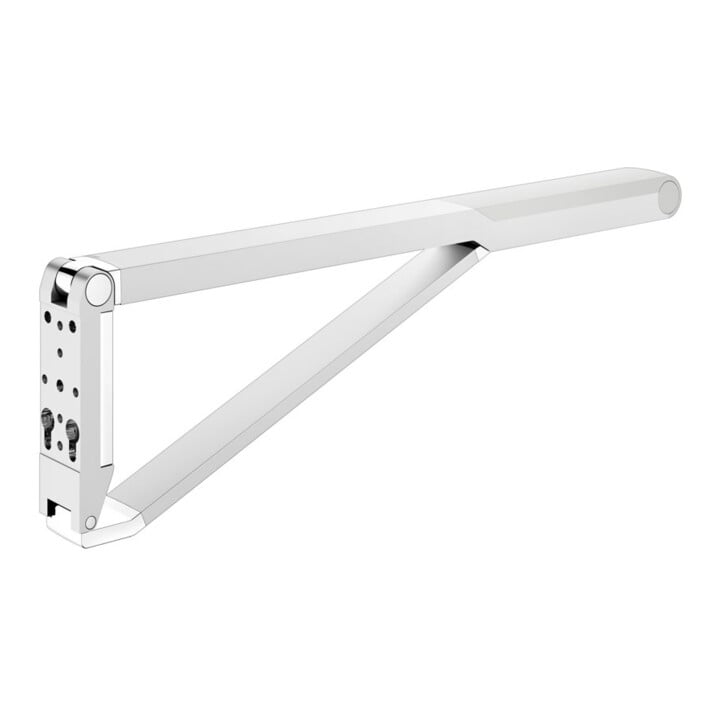 Keuco AXESS Poignée d'appui WC rabattable Aluminium argenté anodisé/blanc, 850 mm
