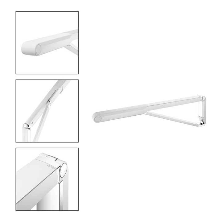 Keuco AXESS Poignée d'appui WC rabattable Aluminium argenté anodisé/blanc, 850 mm