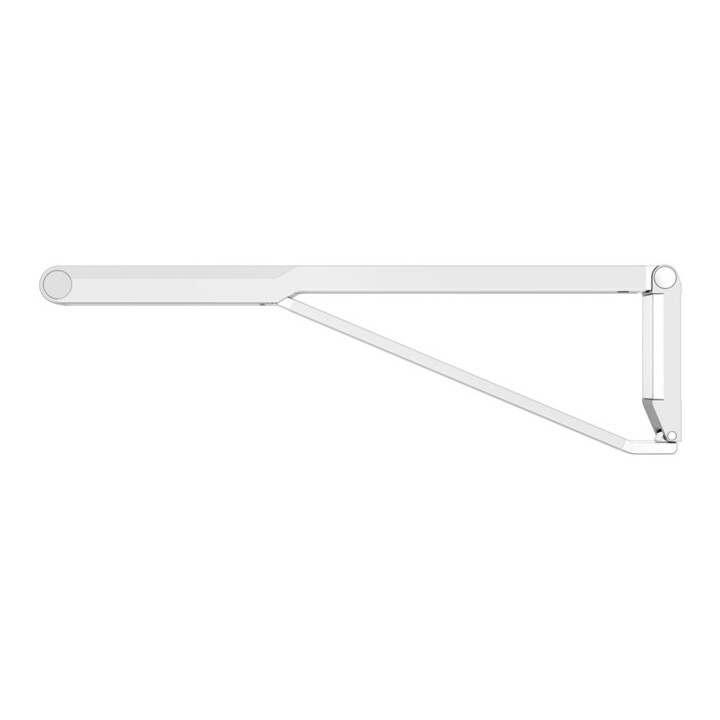 Keuco AXESS Poignée d'appui WC rabattable Aluminium argenté anodisé/blanc, 850 mm