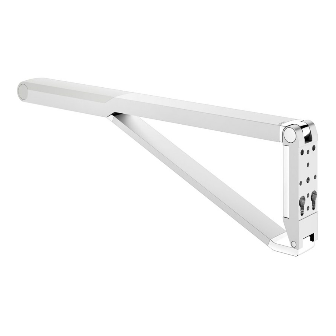 Keuco AXESS Poignée d'appui WC rabattable Aluminium argenté anodisé/blanc, 850 mm