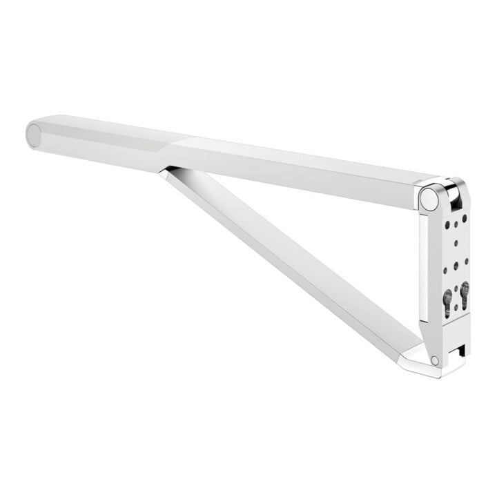 Keuco AXESS Poignée d'appui WC rabattable Aluminium argenté anodisé/blanc, 850 mm