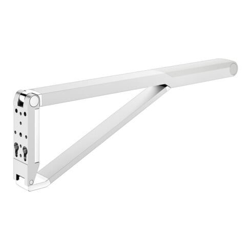 Keuco AXESS Poignée d'appui WC rabattable Aluminium argenté anodisé/blanc, 850 mm