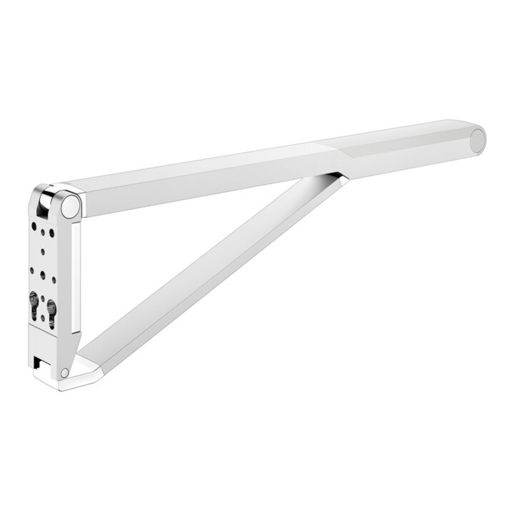 Keuco AXESS Poignée d'appui WC rabattable Aluminium argenté anodisé/blanc, 850 mm