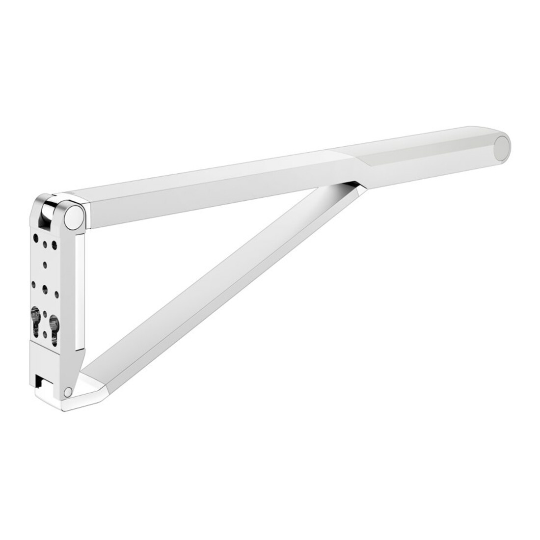 Keuco AXESS Poignée d'appui WC rabattable Aluminium argenté anodisé/blanc, 850 mm