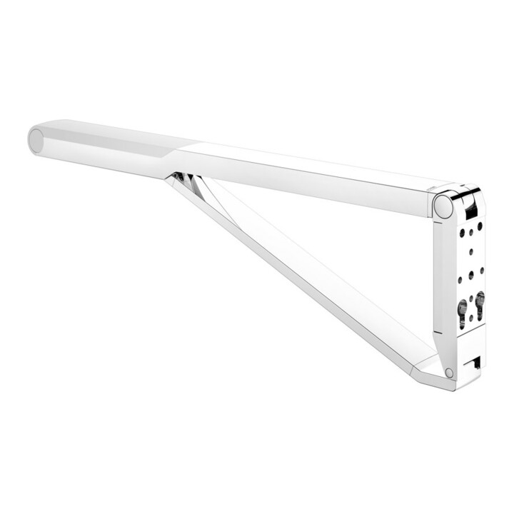 Keuco AXESS Poignée d'appui WC rabattable chrome/blanc, 850 mm