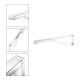 Keuco AXESS Poignée d'appui WC rabattable chrome/blanc, 850 mm-4