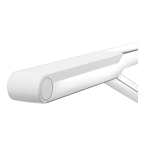 Keuco AXESS Poignée d'appui WC rabattable chrome/blanc, 850 mm
