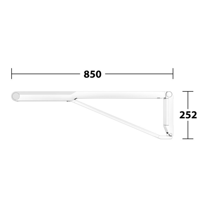 Keuco AXESS Poignée d'appui WC rabattable chrome/blanc, 850 mm