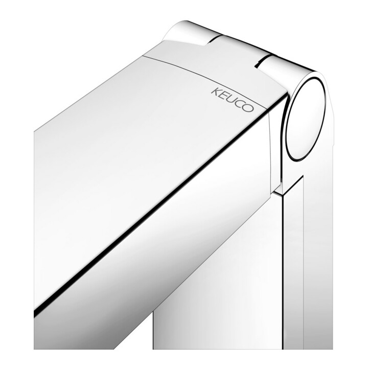 Keuco AXESS Poignée d'appui WC rabattable chrome/blanc, 850 mm